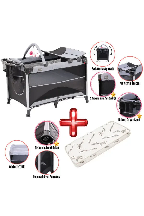 Zenit 7in1 Exclusive Beside Mother Park Bed Play Pen - 1