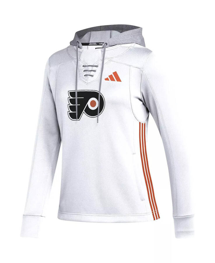 Женская белая толстовка с капюшоном Philadelphia Flyers Refresh Skate Lace AEROREADY, белая - 2