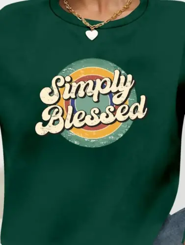 Женская блузка из вискозы с длинными рукавами и круглым вырезом, двухниточная - 2