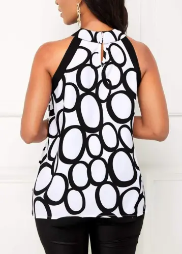 Женская блузка реглан, с круглым вырезом, с узором, асимметричная, из супрема. - 3