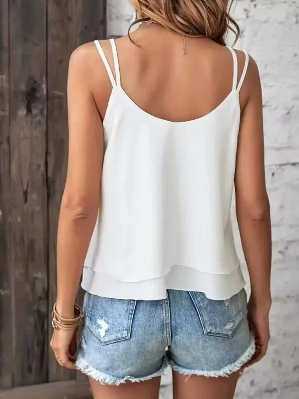 Женская блузка Sandy на бретельках с V-образным вырезом - 4