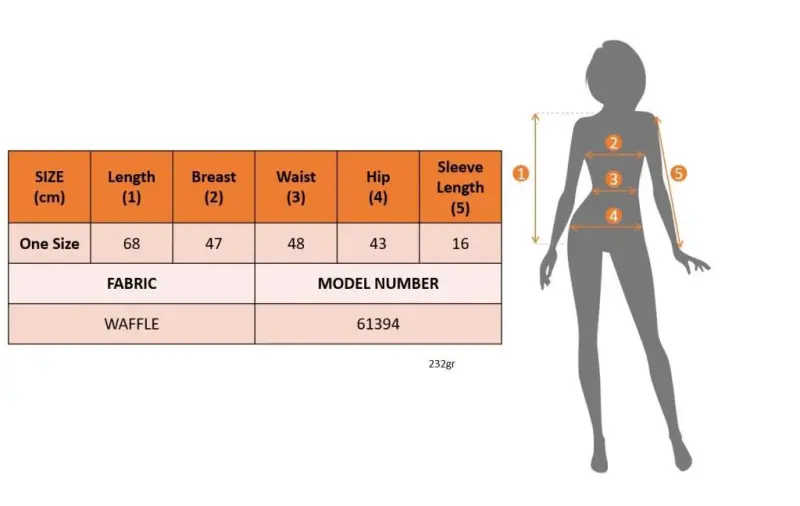 Женская блузка вафельная на пуговицах с V-образным вырезом и короткими рукавами - 4