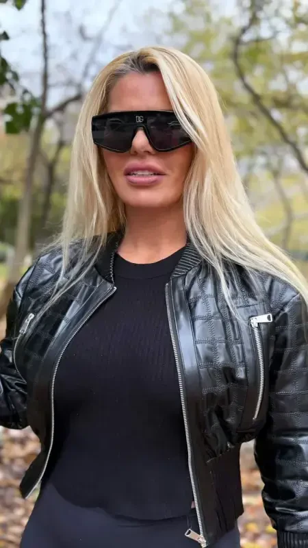 Женская черная кожаная куртка 753 - BÜYÜKBEDENIZ