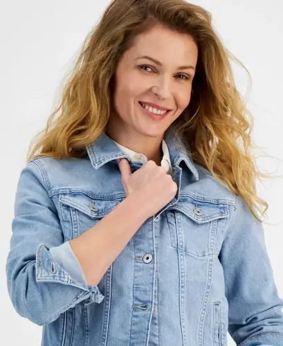 Женская классическая джинсовая куртка, создана для Modazone - 3