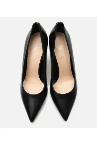 Женская Кожа Черный Тонкий Каблук Шпилька - 8