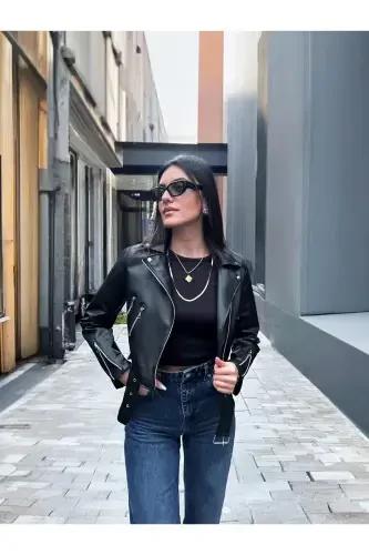 Женская кожаная куртка - 3