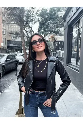 Женская кожаная куртка - 5