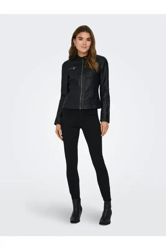 Женская кожаная куртка Onlbandıt Slim Fit 15081400 - 2