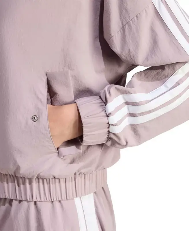 Женская куртка-бомбер Essentials 3-Stripes Lifestyle — Светло-пастельный фиолетовый - 4