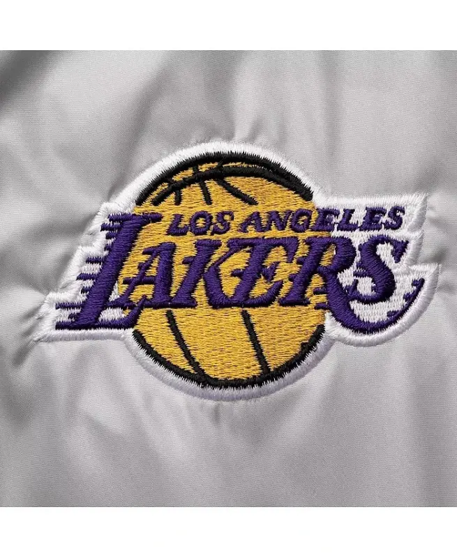 Женская серая куртка Los Angeles Lakers Flashback на молнии во всю длину - серая - 5