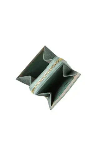 Женская сумка-кошелек из натуральной кожи с карманами для карт и застежкой-молнией, на плечо. - 5