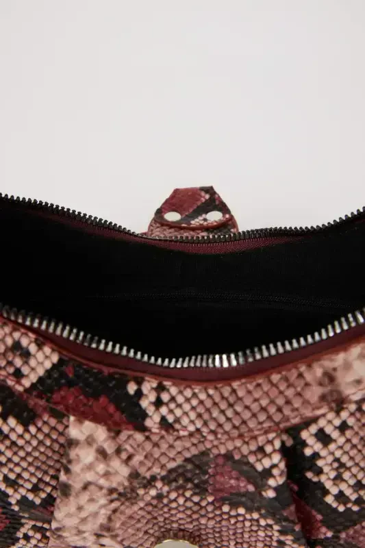 Женская Сумка на Плечо из Искусственной Кожи - Розовая - 6