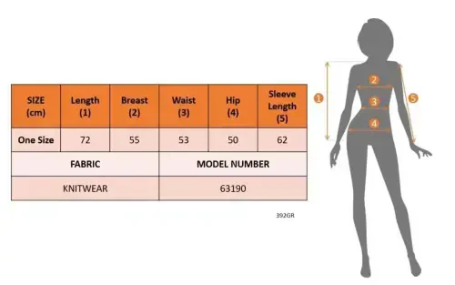 Женская трикотажная блузка с длинными рукавами, воротником и боковыми пуговицами - 4