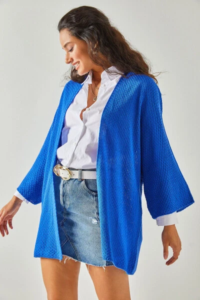 Женская трикотажная кофта Sax Blue Bat Весенняя HRK-19000057 - OLALOOK