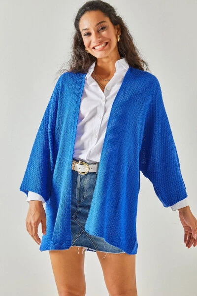 Женская трикотажная кофта Sax Blue Bat Весенняя HRK-19000057 - OLALOOK (1)