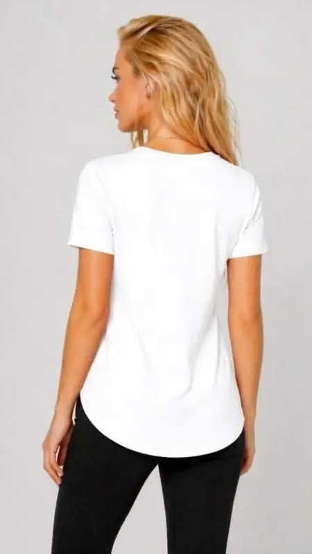Женская вискозная блузка с разрезом - 2