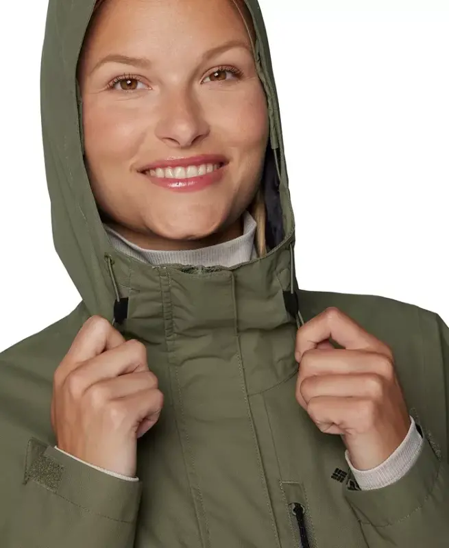 Women's Hikebound II Hooded Waterproof Jacket-Stone Green - 4