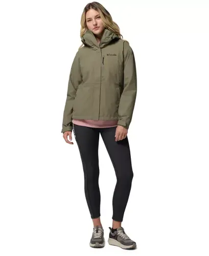 Women's Hikebound II Hooded Waterproof Jacket-Stone Green - 6
