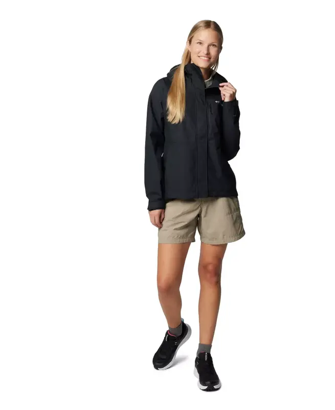 Women's Hikebound II Hooded Waterproof Jacket-Black - 6