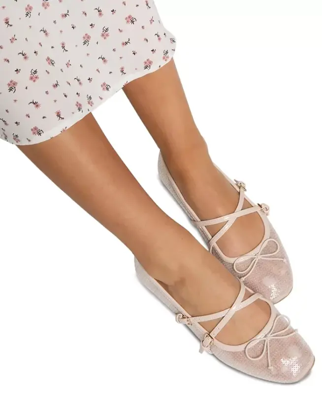 Женские балетки Amberlee Cross Strap — серая сетка - 6