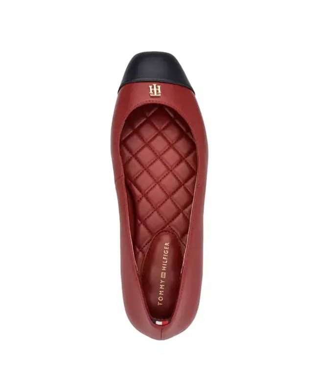 Женские балетки Bekim Cap Toe - Темно-красный - 4