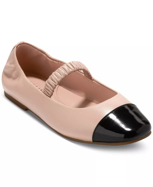 Женские балетки Yvette Slip-On из фарфоровой кожи, черной лакированной кожи - 1