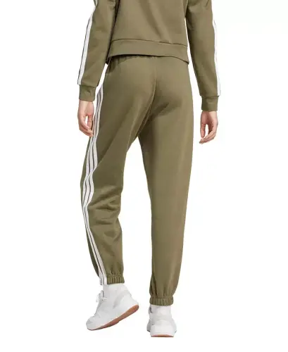Женские базовые брюки из флиса свободного кроя с 3 полосками Pull-On - Olive Strata/White - 5