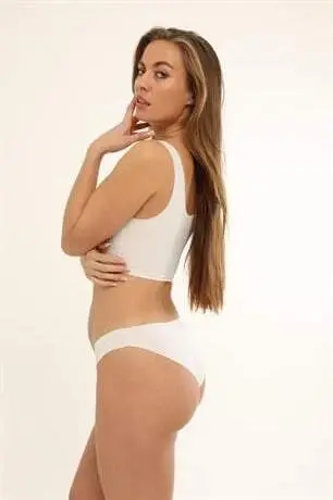 Женские бесшовные лазерные невидимые трусики 3 упаковки белый - 12