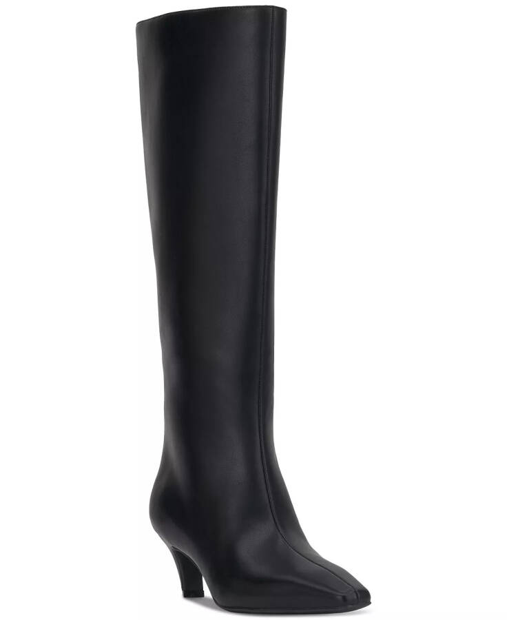 Женские ботинки Sameya Extra Wide-Calf Mid-Heel Boots, созданные для Modazone Black Smooth Extra Wide Calf - 1