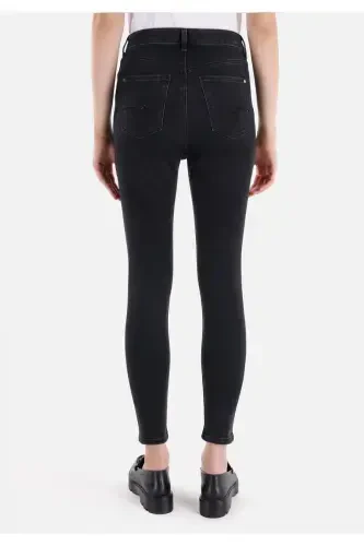 Женские брюки Diana Super Slim Fit с высокой талией, зауженные, черные - 2