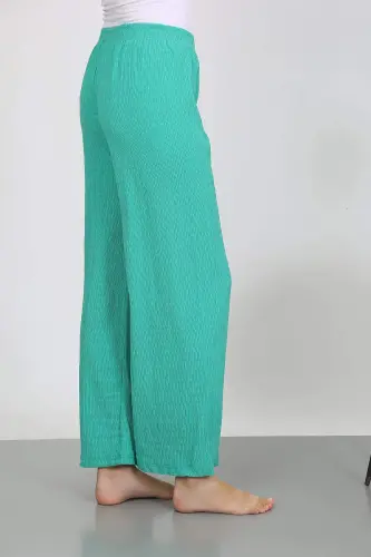 Женские брюки из креповой ткани, легкие, эластичные. 210074 Зеленый. - 12