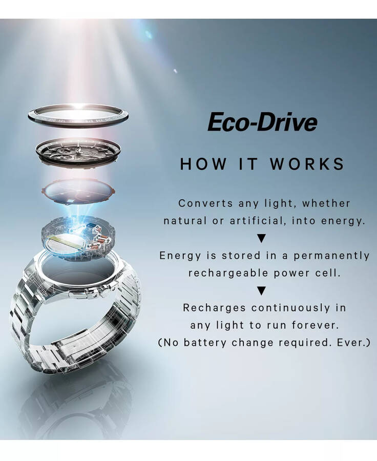 Женские часы с браслетом из нержавеющей стали Eco-Drive двухцветные 25 мм EW1264-50A Бесцветные - 7