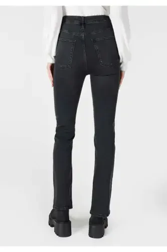 Женские джинсовые брюки 797 Adel Flare Fit с широкими штанинами, черные - 2