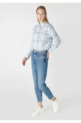 Женские джинсы 896 Maria Mom Fit с высокой талией и зауженными штанинами - 3