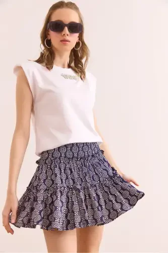 Женские фиолетовые шорты с вставками, мягкие на ощупь, эластичные, мини - 1