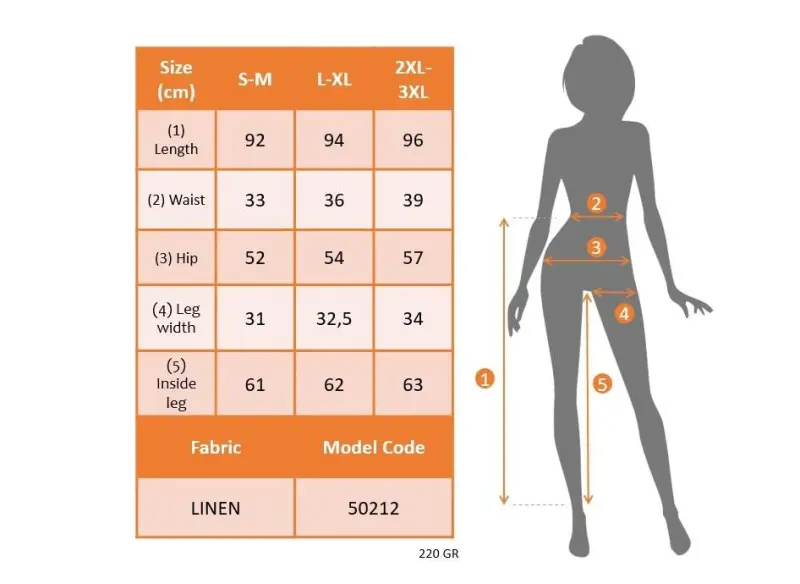 Женские капри из льна с завязками на талии и пуговицами - 4