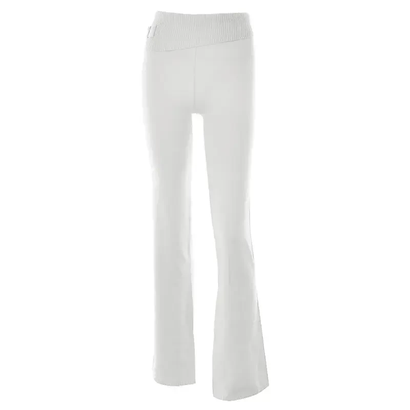 Женские костюмы из двух предметов. Трикотажные спортивные костюмы. Длинные рукава, укороченные худи на молнии, куртки, расклешенные брюки. Женская одежда. - 5