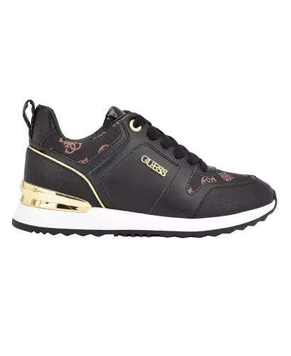 Женские кроссовки Kadlin Logo Detailed Retro Jogger — черный логотип, мульти - GUESS (1)