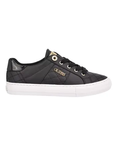 Женские кроссовки на шнуровке Loven — черные стеганые - GUESS (1)