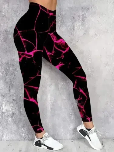 Женские леггинсы для дайвинга с высокой талией и цветными деталями - 3