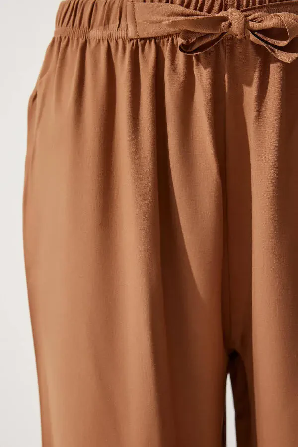 Женские летние вискозные палаццо брюки EN00610 - 5