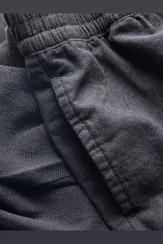 Женские льняные брюки - Poppy-Black - 7
