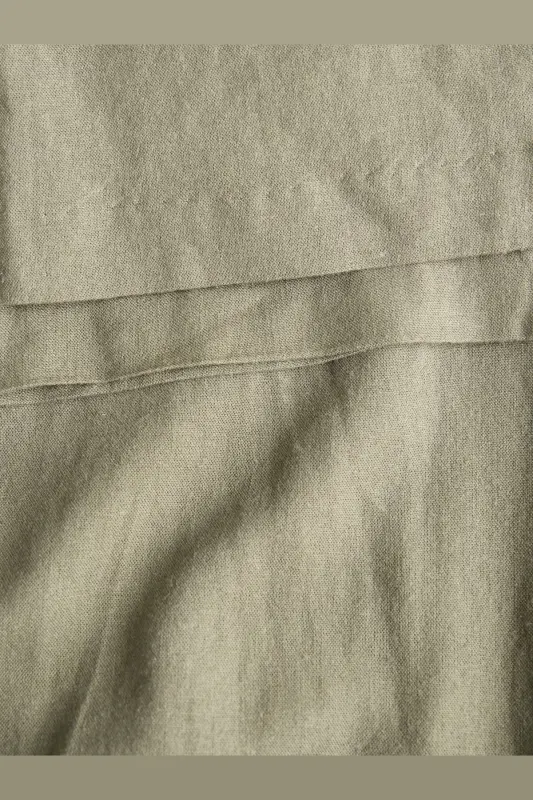 Женские льняные брюки - Poppy-Dusty Olive - 8