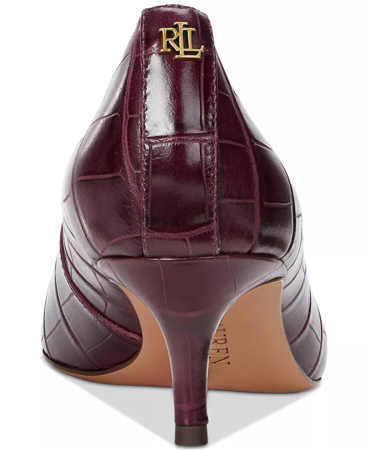 Женские лодочки без застёжек Adrienne с заострённым носком Pinot Noir Croc - 3