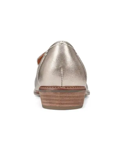 Женские лоферы Эдна, плоские, без застежек, золотистая кожа - 3