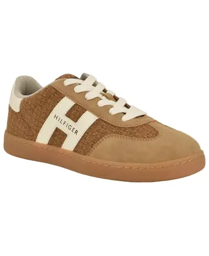 Женские низкопрофильные кроссовки на шнуровке Maisie Low Profile Lace-Up Sneakers — средне-коричневые - 3