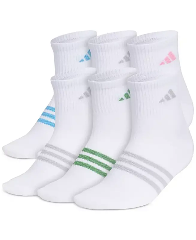 Женские носки Superlite 3.0 Quarter Socks, 6 пар, серый/желтый/голубой рассвет - 1