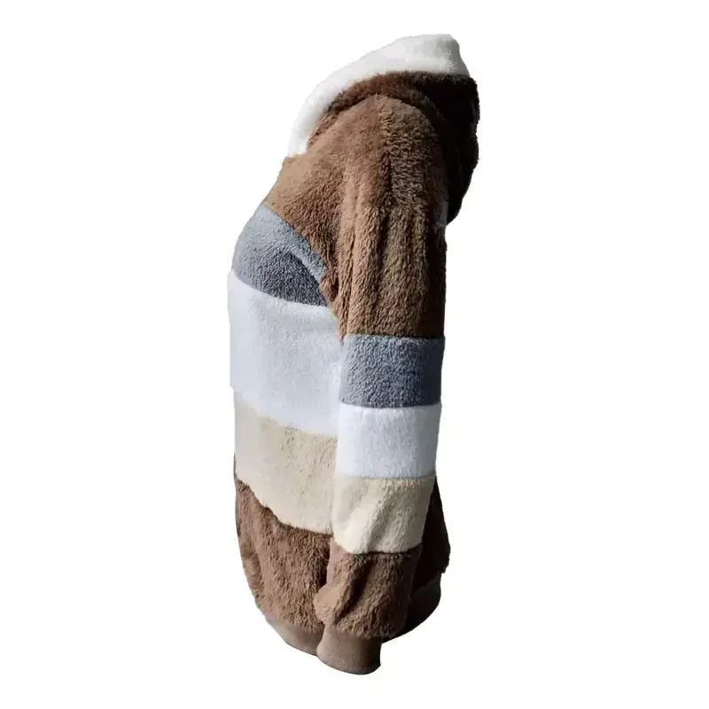 Женские Пальто Большого Размера Распродажа Менее 15,00 Долларов, Женские Зимние Куртки С Капюшоном Свободного Кроя С Длинным Рукавом Плюшевое Пальто С Молнией - 6