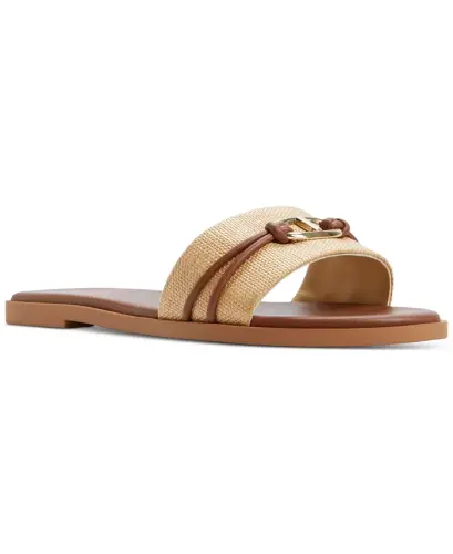 Women's Vasia Hardware-Trim Slide Flat Sandals - 1
