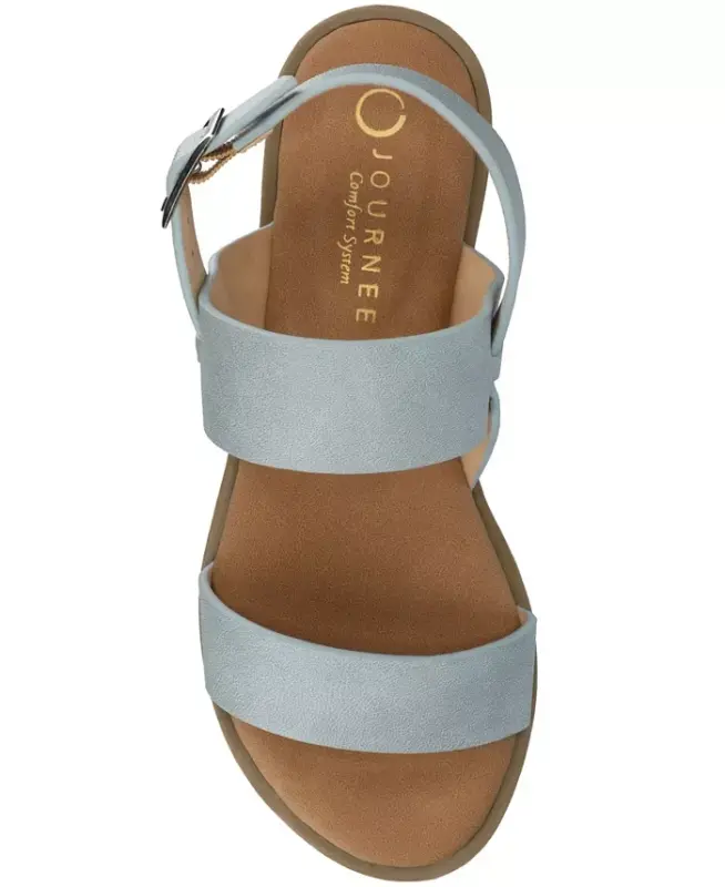 Женские сандалии на плоской подошве с ремешками Lavine Medium and Wide Width Multi Strap - Джинсово-синий - 2